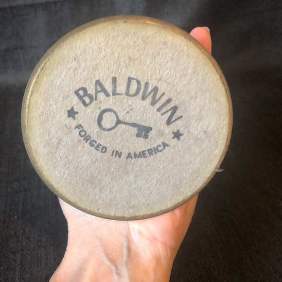 Baldwin brass large candle holder; vintage pillar candle 8” high - Picture 2 of 5